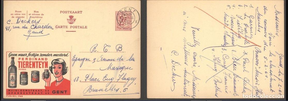 Sellos: BELGICA BELGIUM PUBLIBEL 1745 MOSTAZA ALIMENTACION FOOD GASTRONOMIA GENT