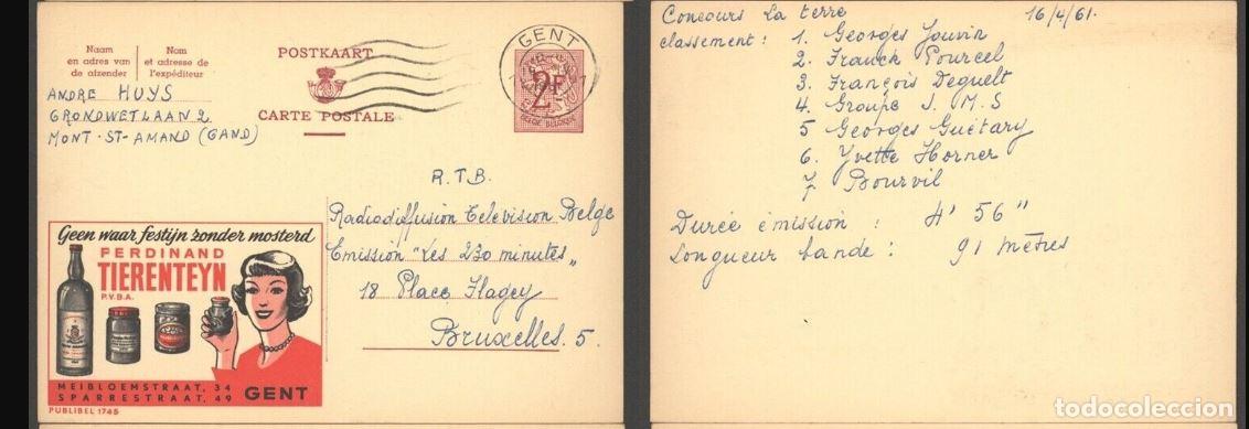 Sellos: BELGICA BELGIUM PUBLIBEL 1745 MOSTAZA ALIMENTACION FOOD GASTRONOMIA GENT