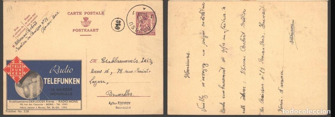 Stamps: BELGICA BELGIUM PUBLIBEL 338 TELEFUNKEN RADIO TELECOM