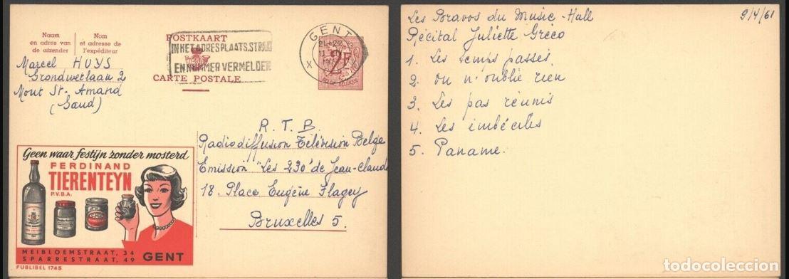 Francobolli: BELGICA BELGIUM PUBLIBEL 1745 MOSTAZA ALIMENTACION FOOD GASTRONOMIA GENT