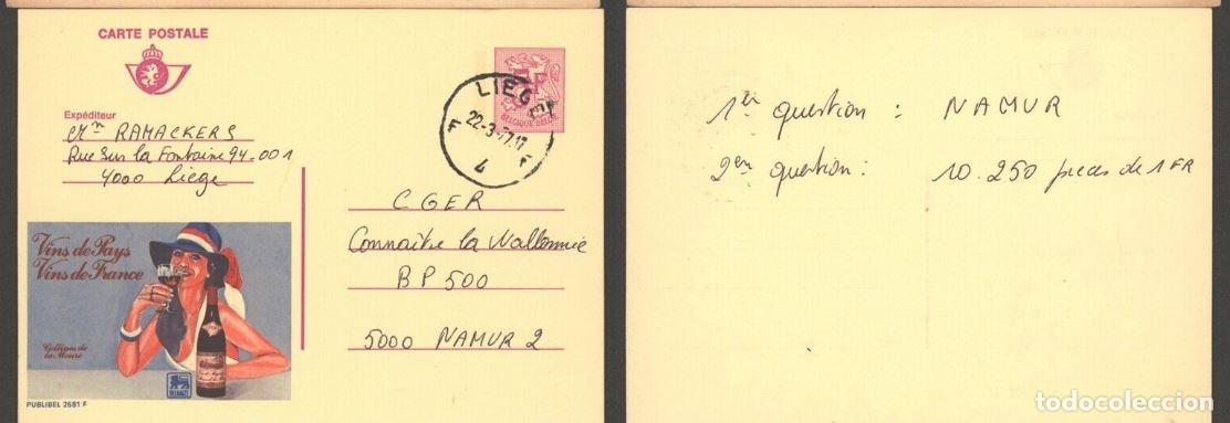 Francobolli: BELGICA BELGIUM PUBLIBEL 2681F VINOS DE FRANCE FRENCH WINE