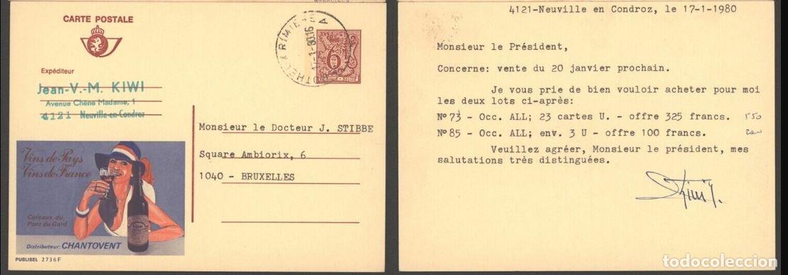 Francobolli: BELGICA BELGIUM PUBLIBEL 2736F VINOS DE FRANCE FRENCH WINE