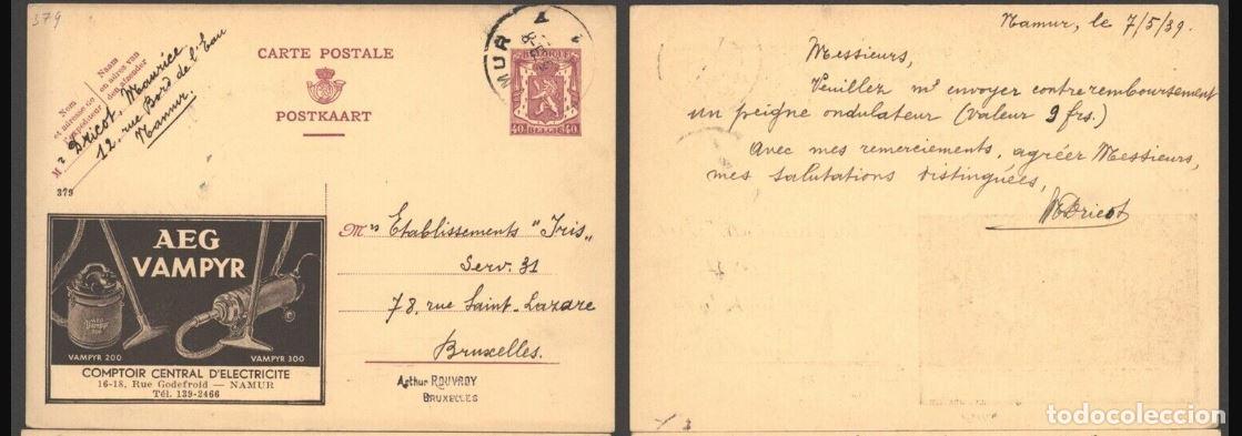 Francobolli: BELGICA BELGIUM PUBLIBEL 379 AEG VAMPYR ELECTRICIDAD ELECTRODOMESTICO