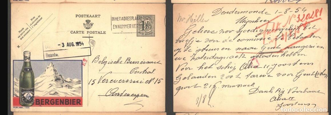 Stamps: BELGICA BELGIUM PUBLIBEL 1225 BERGENBIER CERVEZA BEER