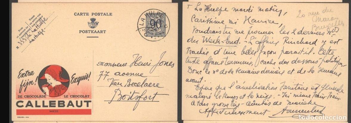 Stamps: BELGICA BELGIUM PUBLIBEL 1026 CHOCOLATE CALLEBAOUT CHOCOLAT CACAO COCOA