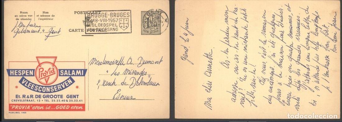 Stamps: BELGICA BELGIUM PUBLIBEL 1455 PROVIA SALAMI COMIDA FOOD