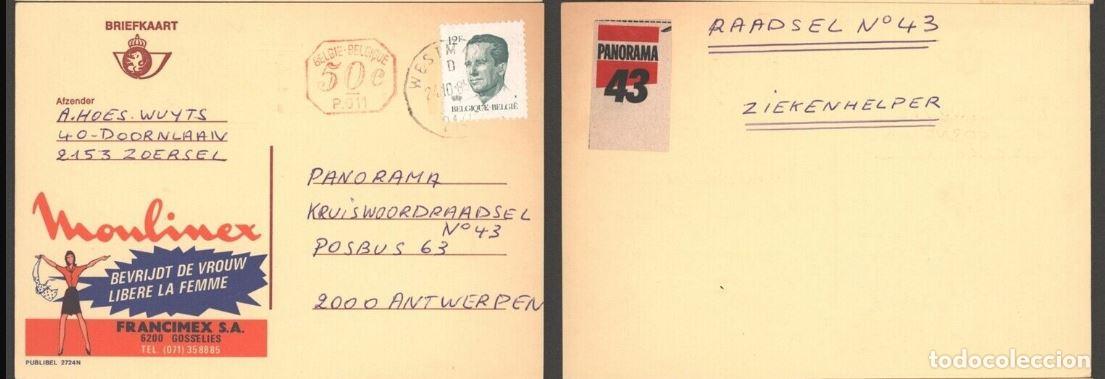 Stamps: BELGICA BELGIUM PUBLIBEL 2724N MOULINEX ELECTRODOMESTICOS ELECTRICIDAD