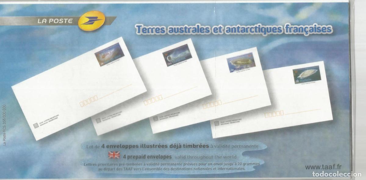 Stamps: ANTARTIDA ANTARCTIC TAAF BOLSA CON 4 ENTEROS POSTALES