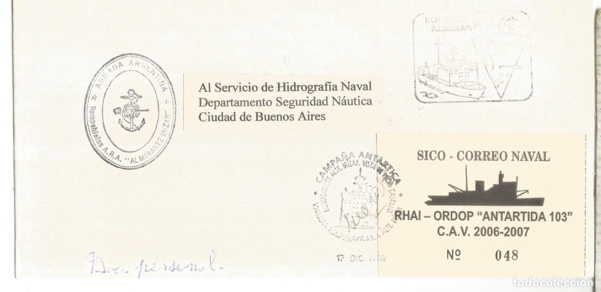 Timbres: ANTARTIDA ANTARCTIC ARGENTINA CORREO MILITAR BUQUE ARA ALMIRANTE IRIZAR ICEBRAKER