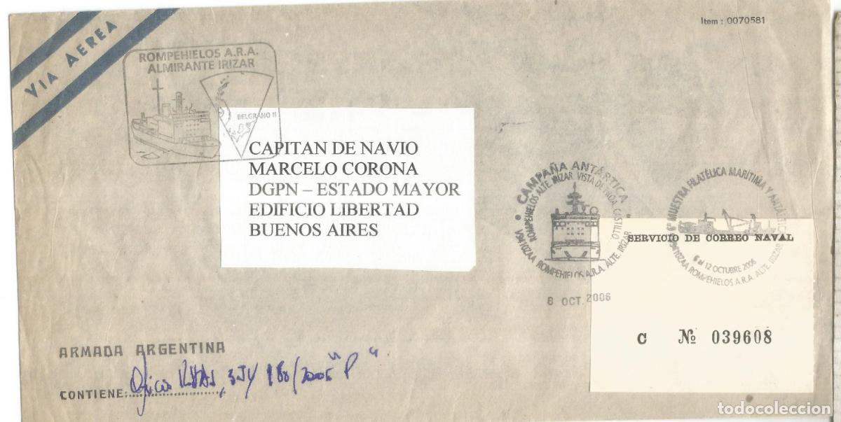 Timbres: ANTARTIDA ANTARCTIC ARGENTINA CORREO NAVAL ARA ALMIRANTE IRIZAR ICEBRAKER
