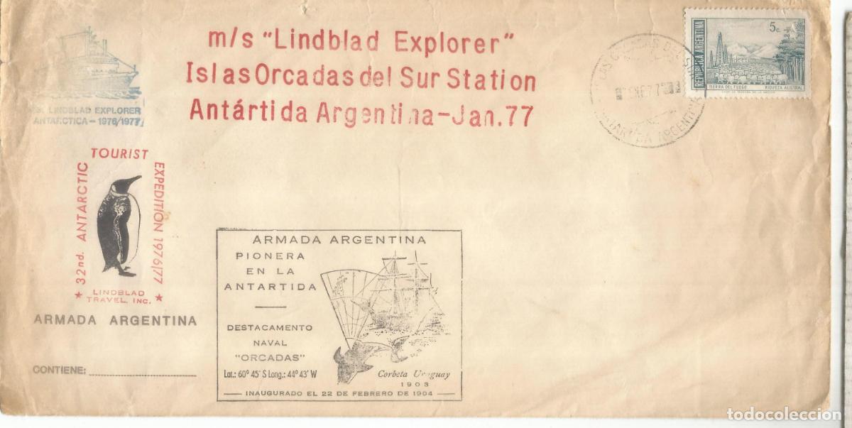 Timbres: ANTARTIDA ANTARCTIC ARGENTINA BASE ORCADAS TURIMSO LINBLAD EXPLORER 1977