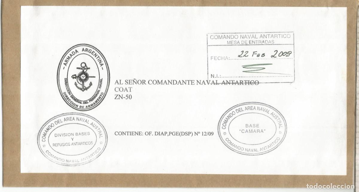 Timbres: ANTARTIDA ANTARCTIC ARGENTINA CORREO NAVAL BASE CAMARA