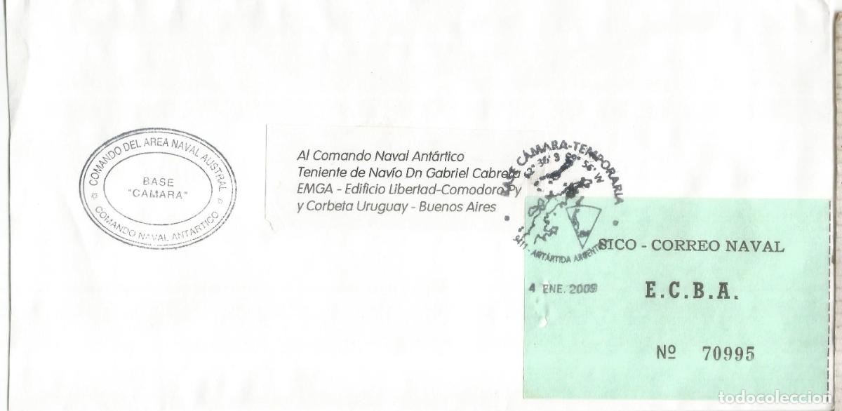 Timbres: ANTARTIDA ANTARCTIC ARGENTINA CORREO NAVAL BASE CAMARA