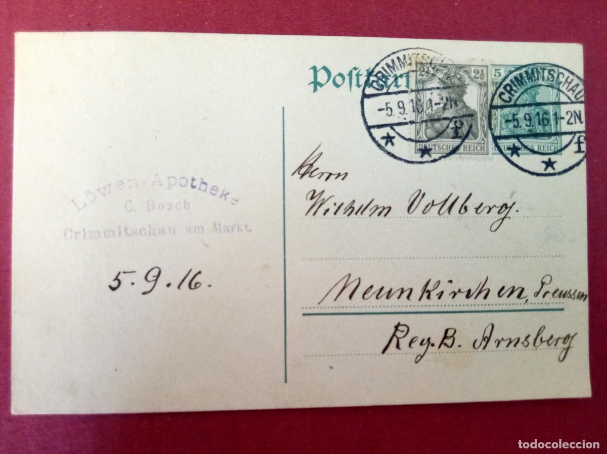 Selos: Postkart Imperio Alemania de 1916