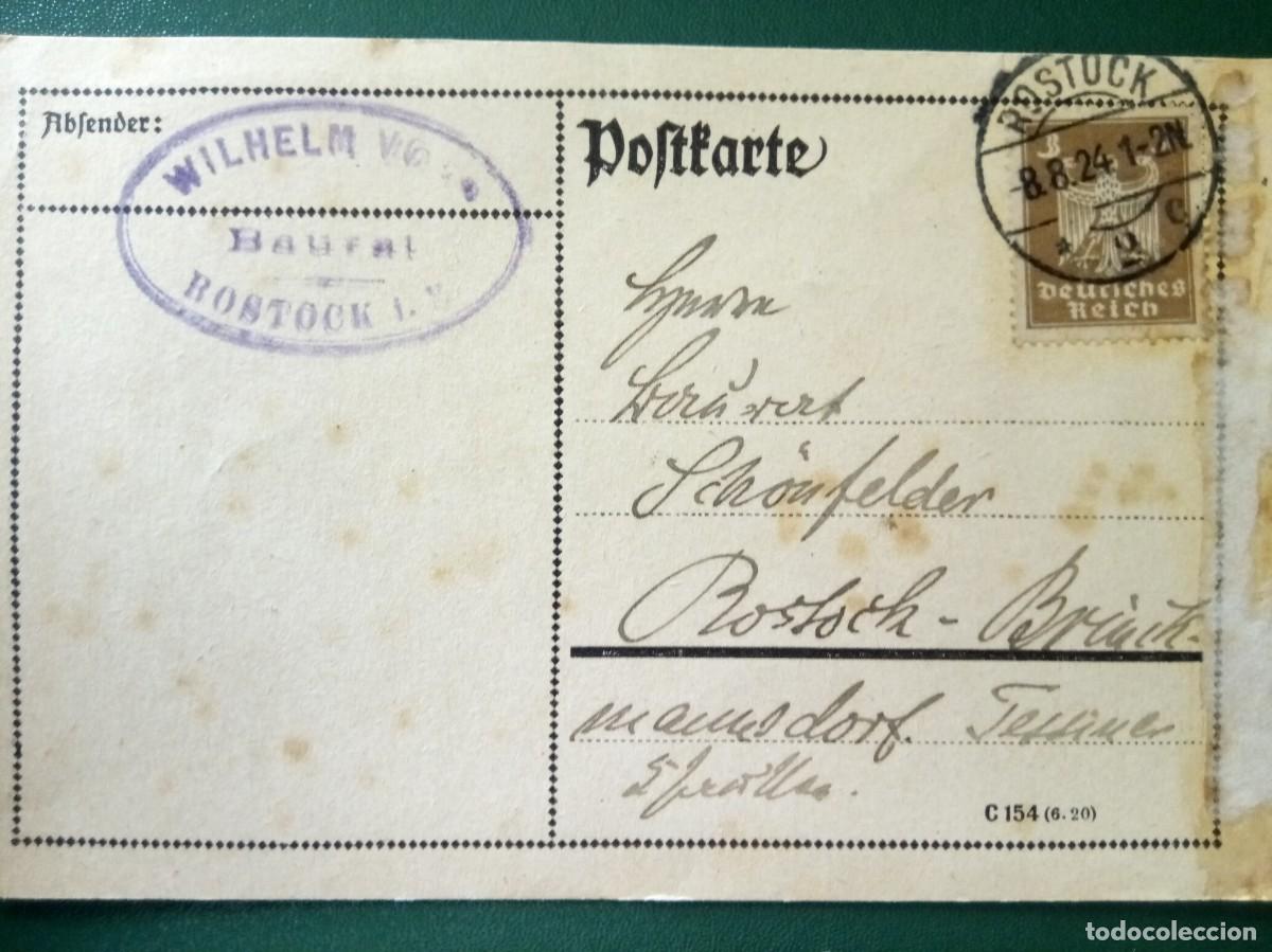 Selos: Carta postal Imperio Aleman de 1924