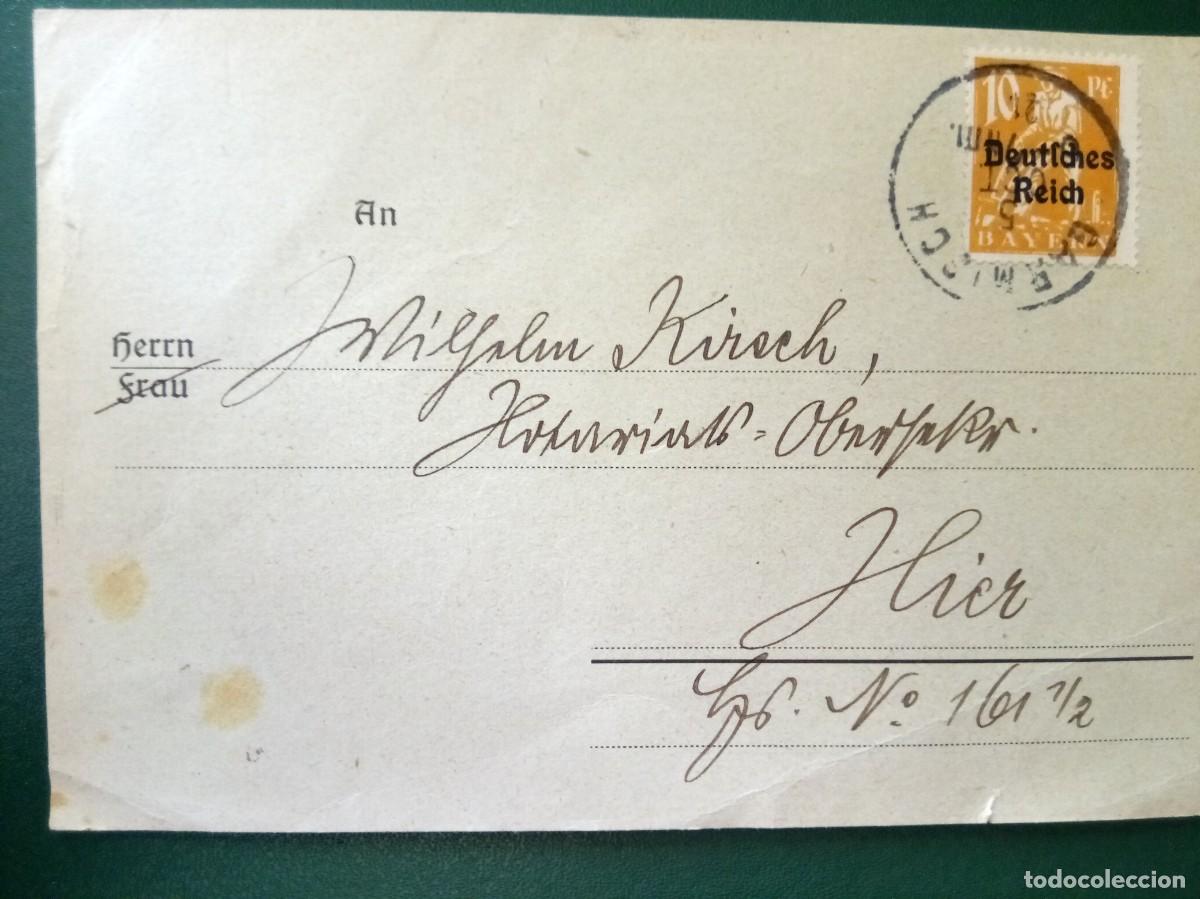 Selos: Carta postal Imperio Aleman de 1921