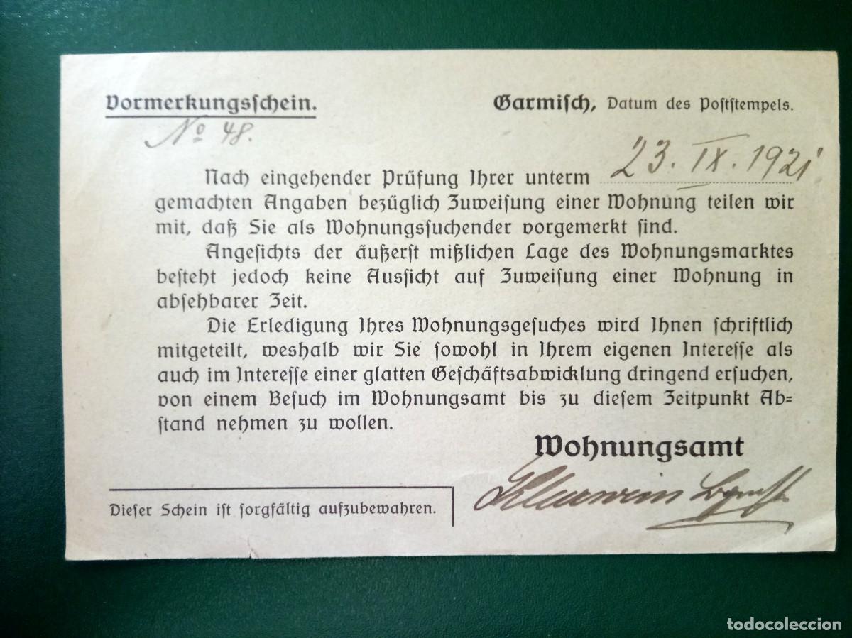 Sellos: Carta postal Imperio Aleman de 1921 - Foto 2