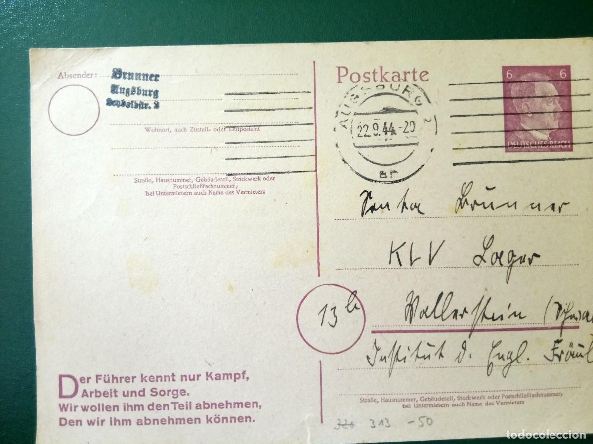 Selos: Carta postal Imperio Aleman de 1944