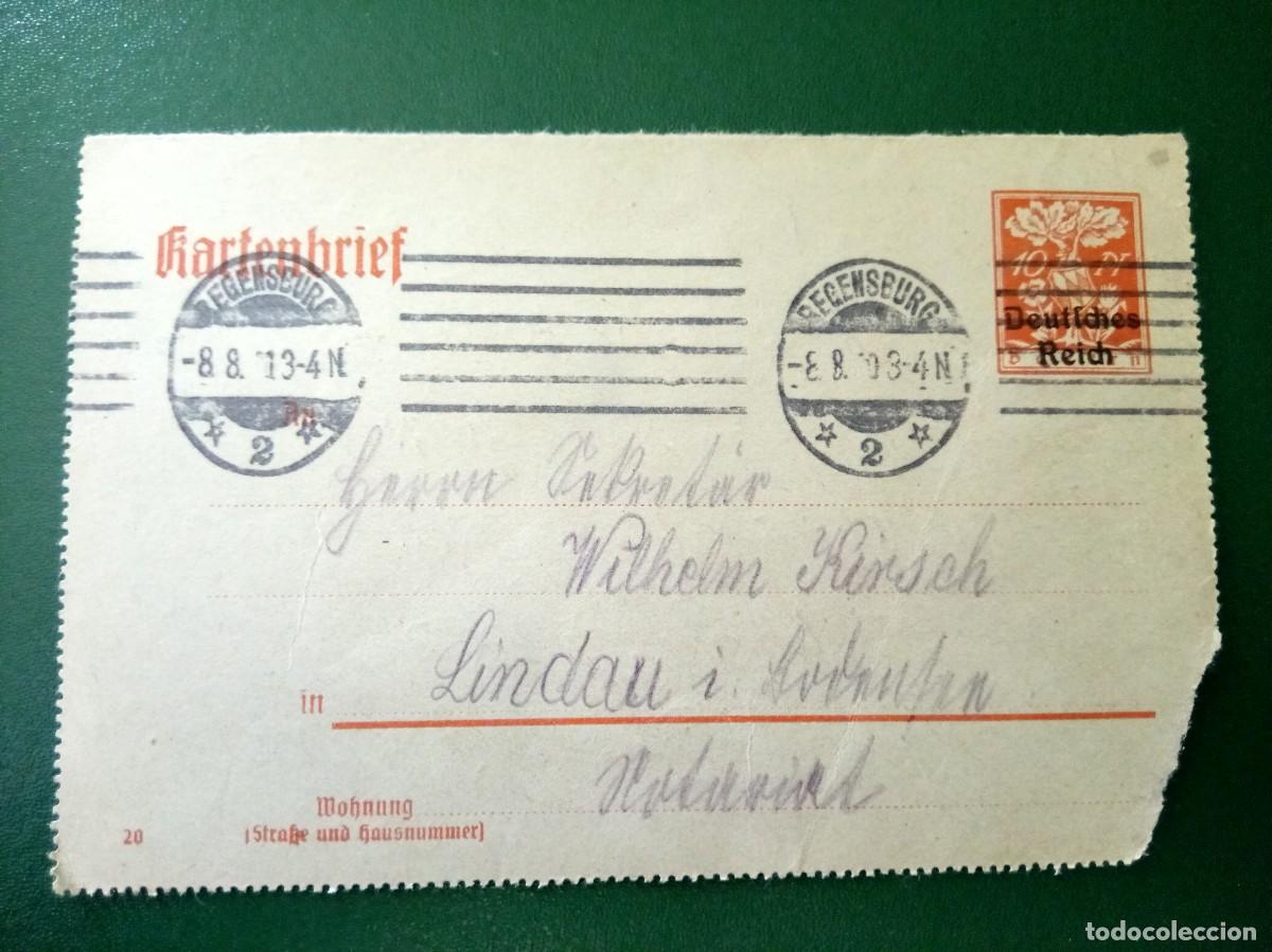 Selos: Carta postal Imperio Aleman 1913
