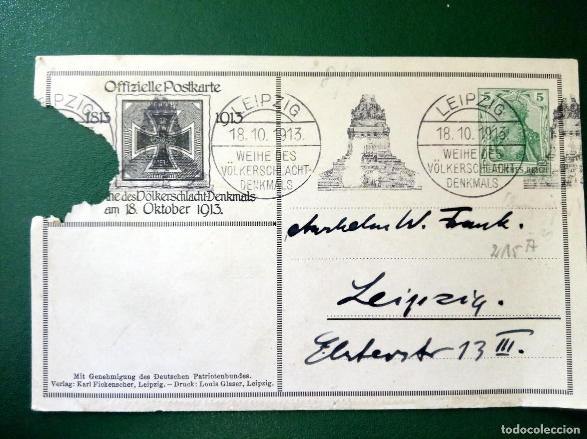 Selos: Carta postal Imperio Aleman 1913