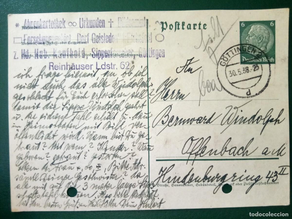 Selos: Carta postal Imperio Aleman 1938