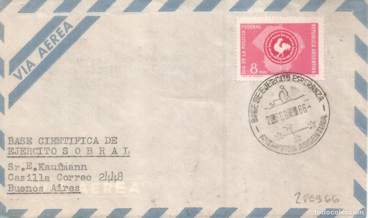 Timbres: ANTARTICA ANTARCTIC ARGENTINA BASE ESPERANZA + ARA BAHIA AGUIRRE