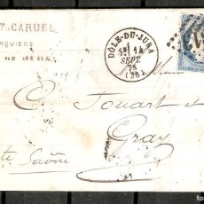Sellos: FRANCIA 1875. DOLE-DU JURA A GRAY. GC 1313