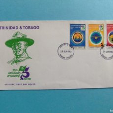 Sellos: FDC TRINIDAD & TOBAGO 1982 FIRST DAY OF ISSUE / 75 ANNIVERSARY OF SCOUTING / YVERT 452 / 454