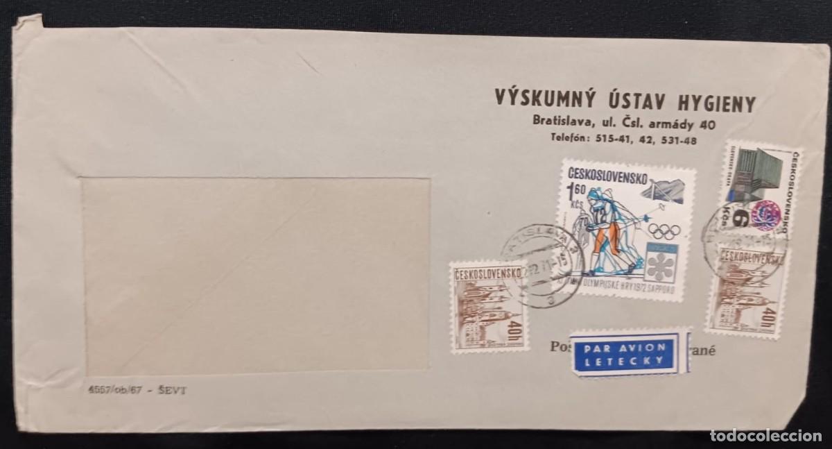 Francobolli: DM)1972, CZECHOSLOVAKIA, LETTER SENT TO U.S.A, AIR MAIL, WITH STAMPS, CITIES, HRADEC KR&Aacute;LOV&Eacute;, 75TH A
