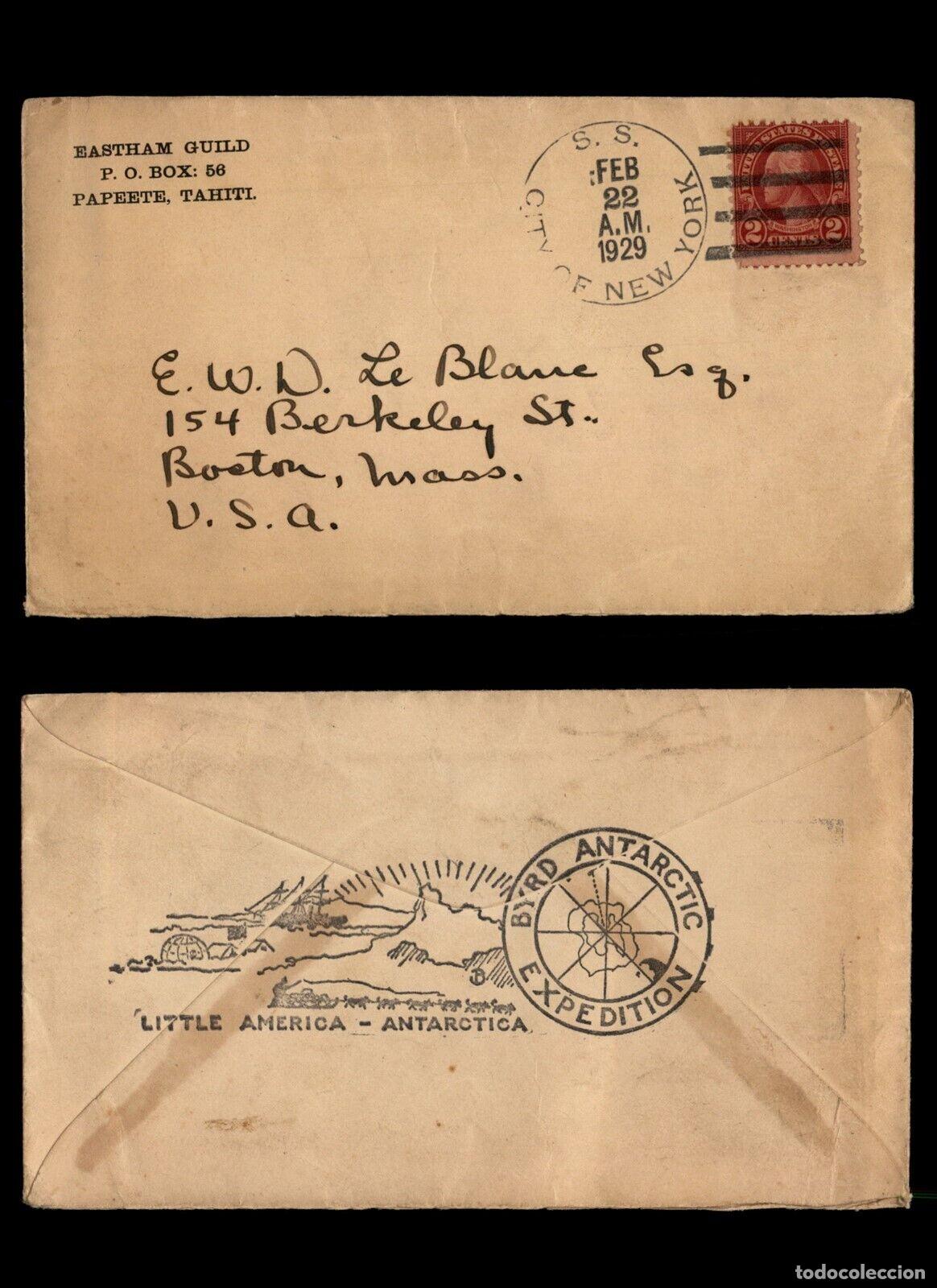 Selos: ANTARTIDA ANTARCTIC ESTADOS UNIDOS EXPEDICION BYRD 1929 SS CITY OF NEW YORK