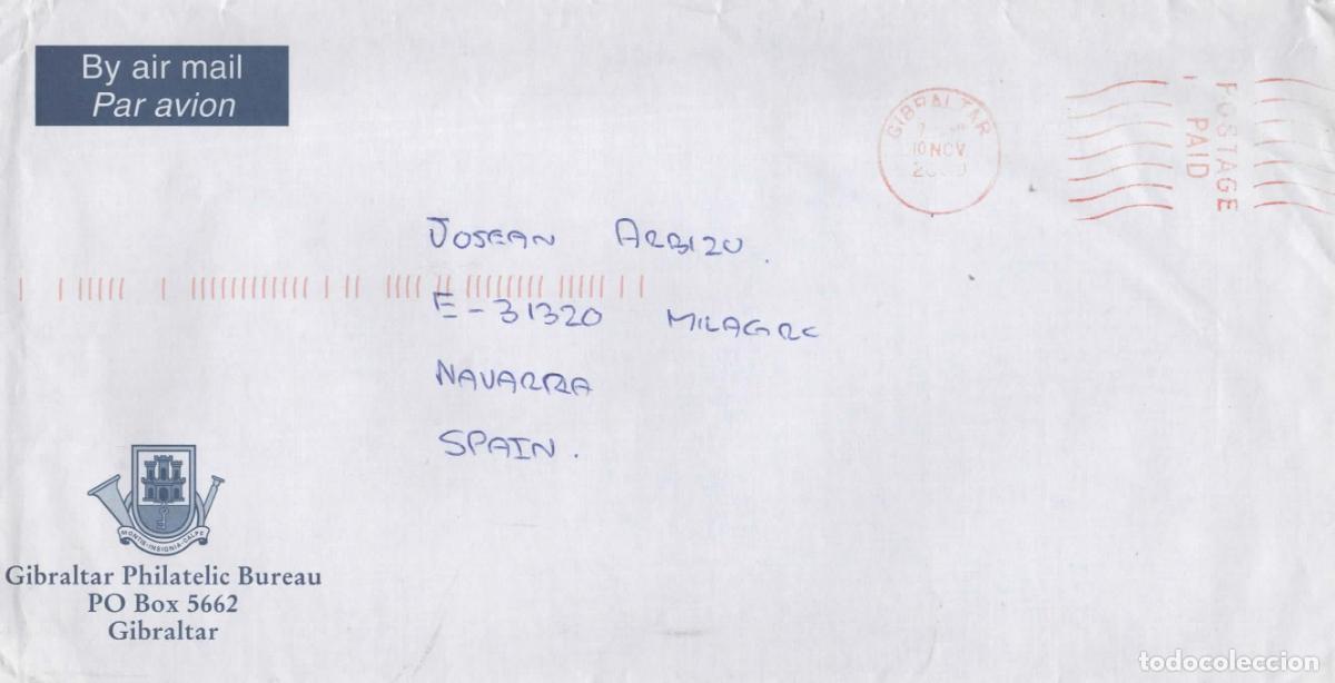 Sellos: GIBRALTAR CC POSTAGE PAID - Foto 1