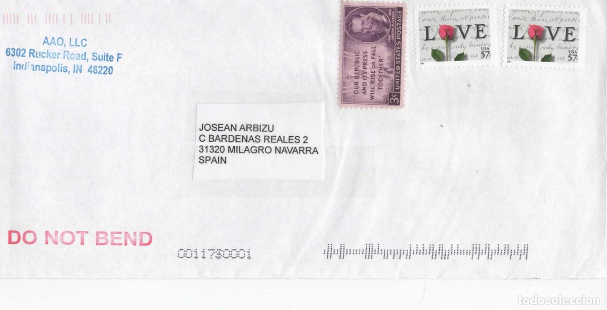 Briefmarken: ESATDOS UNIDOS USA CC SELLOS LOVE FLOR FLOWER