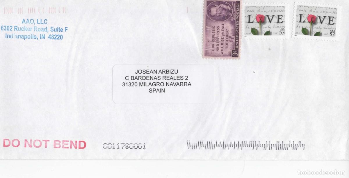 Briefmarken: ESATDOS UNIDOS USA CC SELLOS LOVE FLOR FLOWER