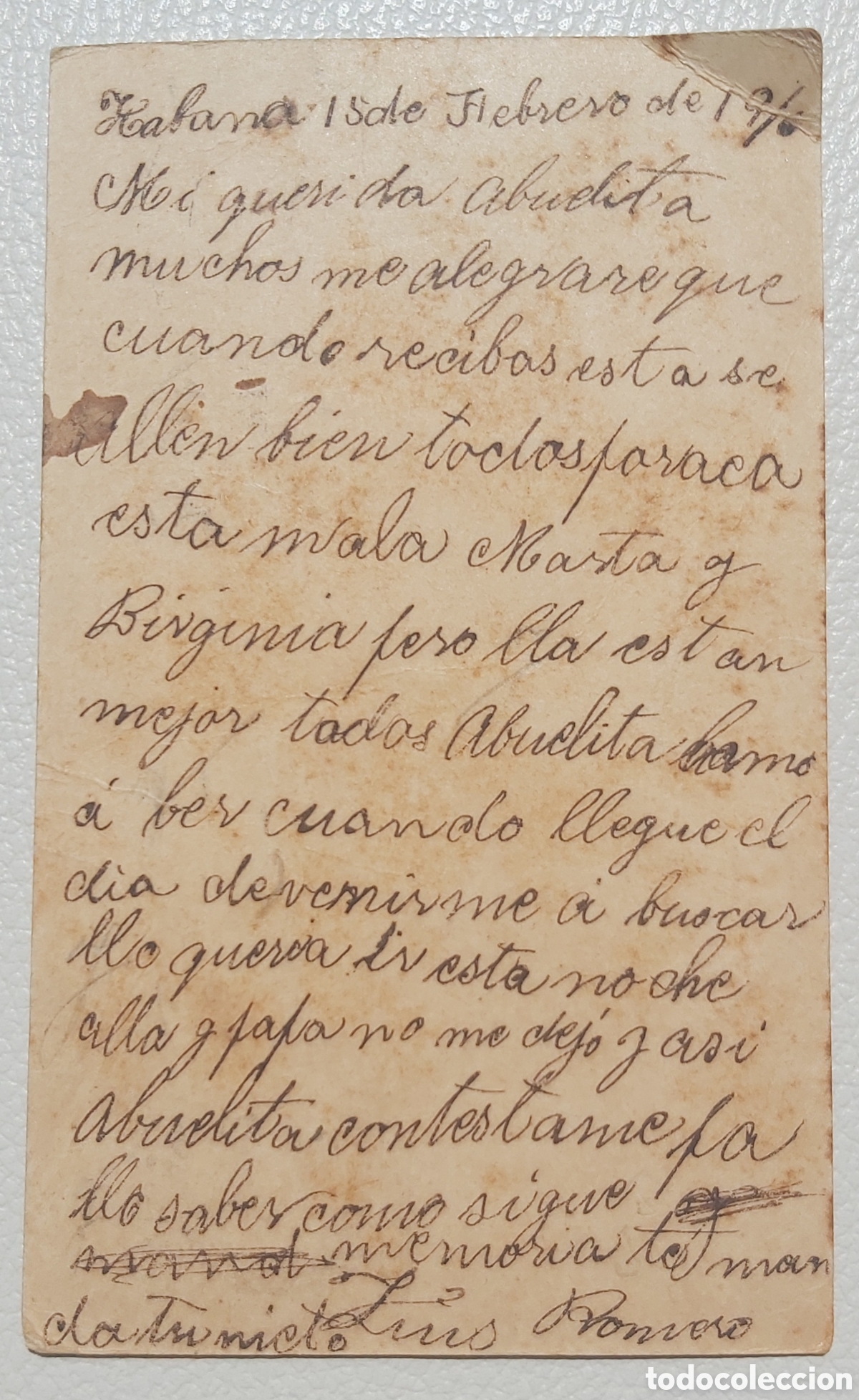 Sellos: TARGETA POSTAL CUBA 1910 - Foto 2
