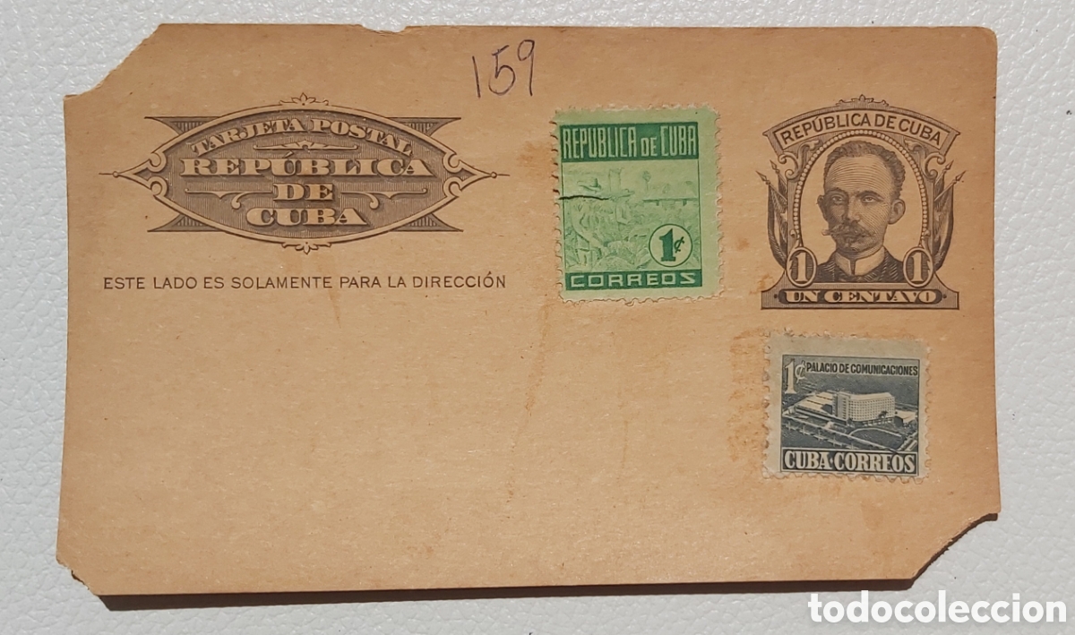 Sellos: SELLOS CUBA 1910. Targeta postal. - Foto 1