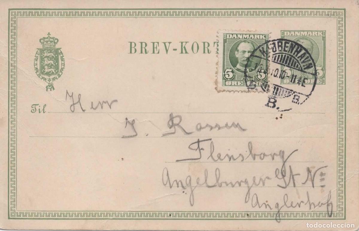 Sellos: DINAMARCA ENTERO POSTAL 1910 - Foto 1