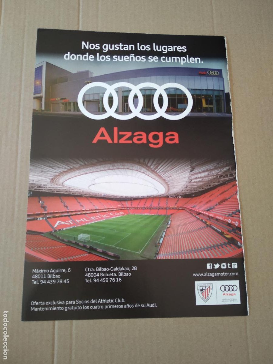 Briefmarken: HOJA REVISTA ATHLETIC CLUB BILBAO PUBLICIDAD AUDI EDITORIAL