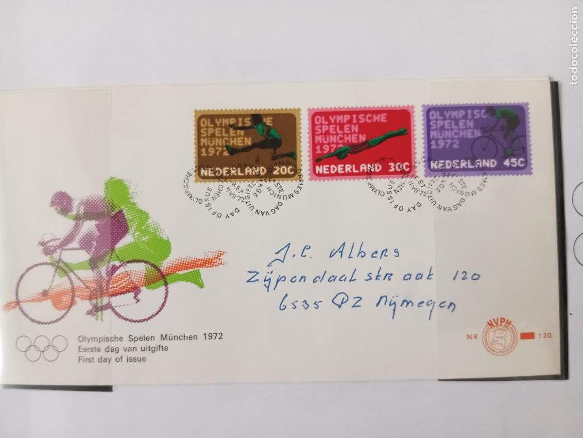 Sellos: OLIMPIADAS, 1972, SDP DE HOLANDA - Foto 1