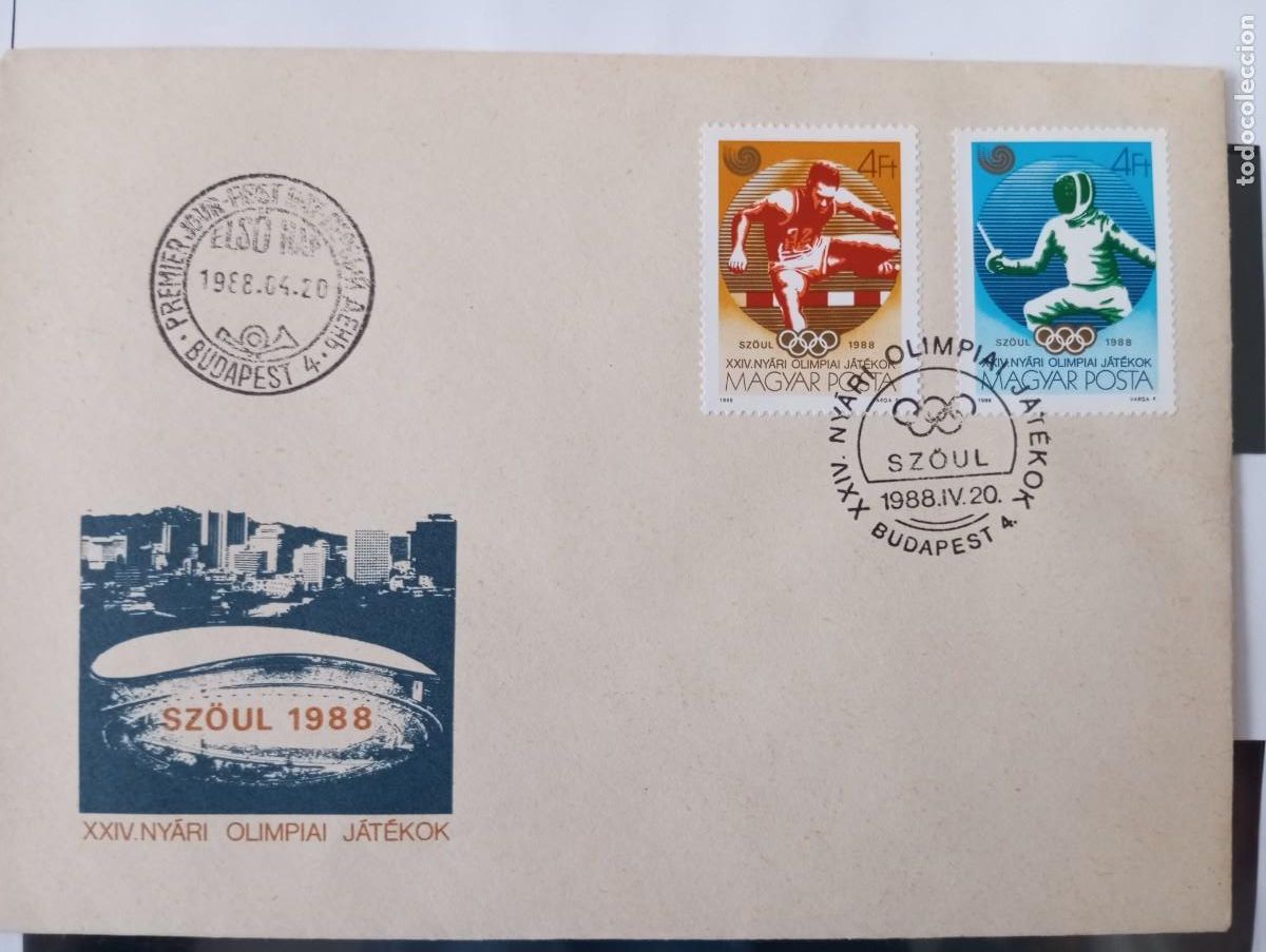 Sellos: OLIMPIADAS, 1988, SPD DE HUNGR&Iacute;A - Foto 1