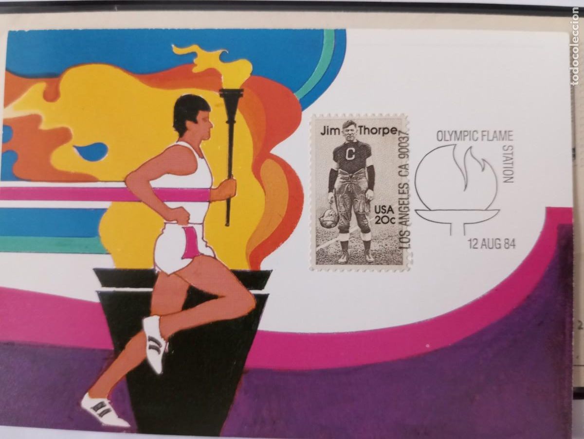 Sellos: OLIMPIADAS, 1984, POSTAL OLIMPICA DE EEUU - Foto 1