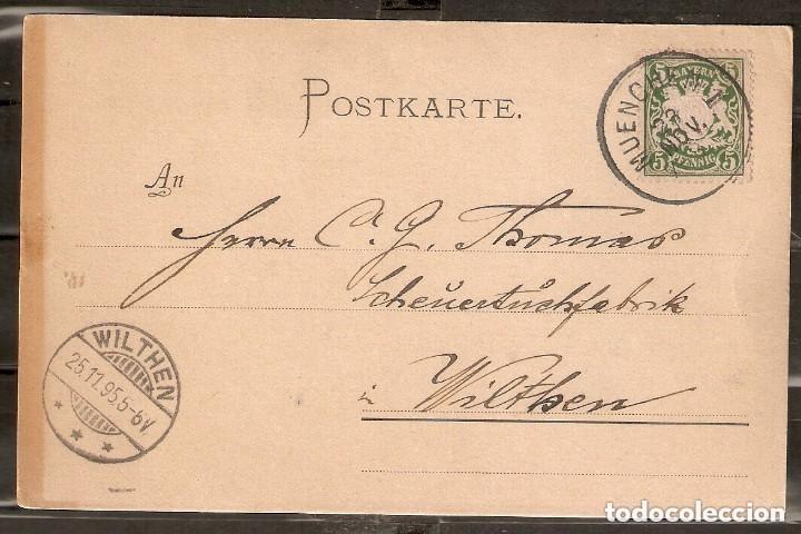 Sellos: BAVIERA.1895. POSTKARTE . MI 38 - Foto 1
