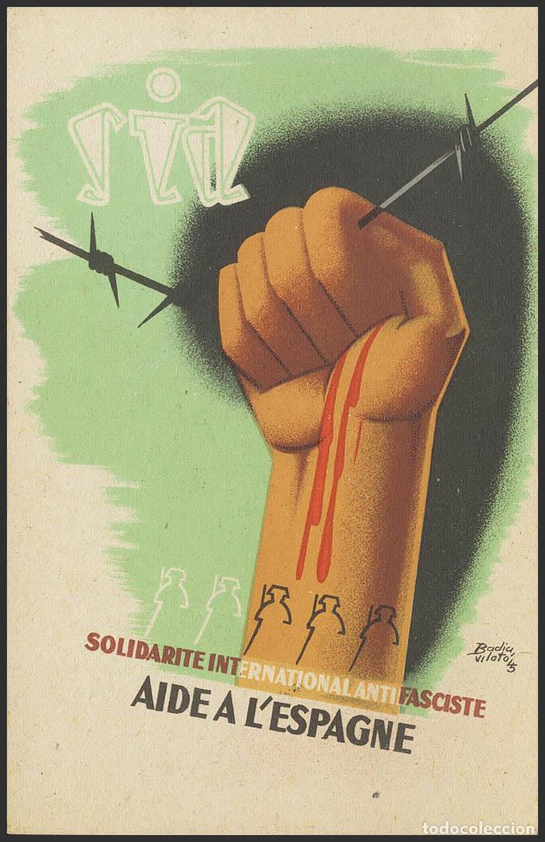 Stamps: Zona Republicana. Postal Republicana. (&#9733;)1937. Tarjeta Postal Ilustrada del S.I.A. AIDE A L&acute;ES