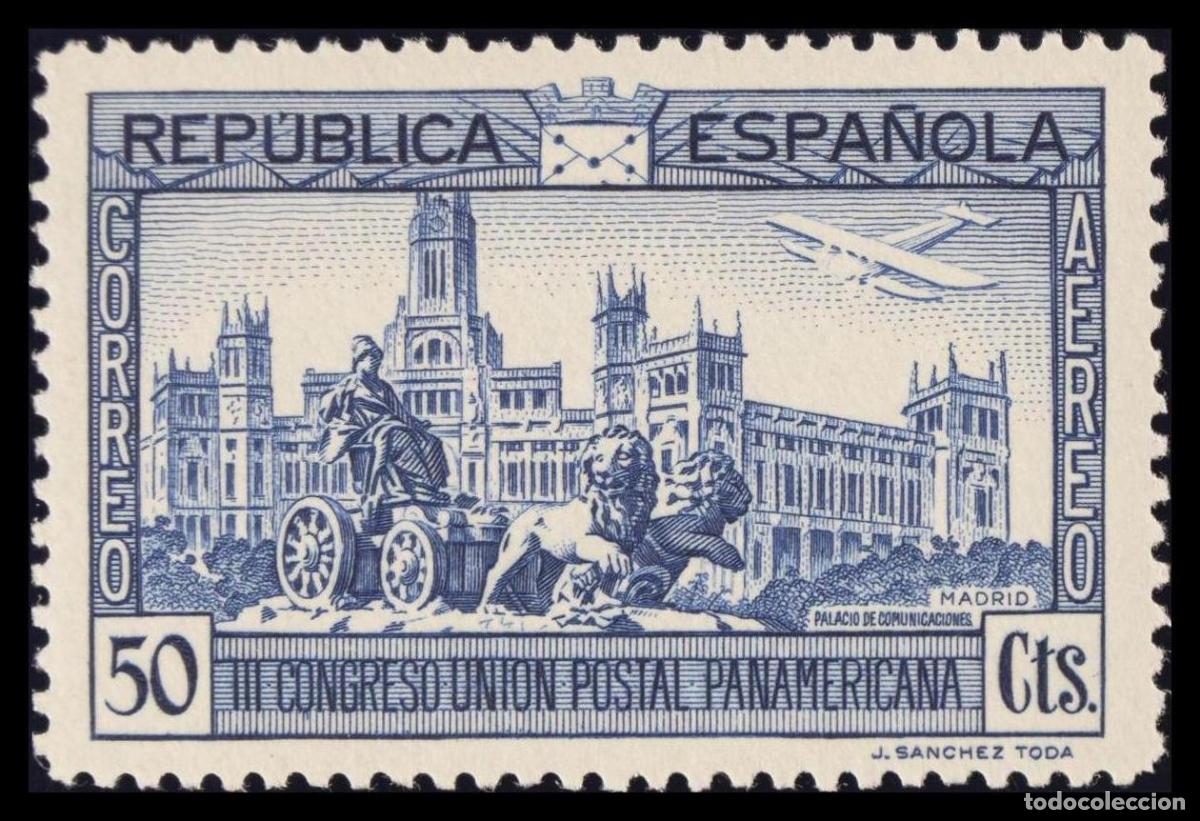 Briefmarken: 1&ordm; y 2&ordm; Centenario. &#9733;&#9733; 617. 1931. 50 cts azul. MAGNIFICO.