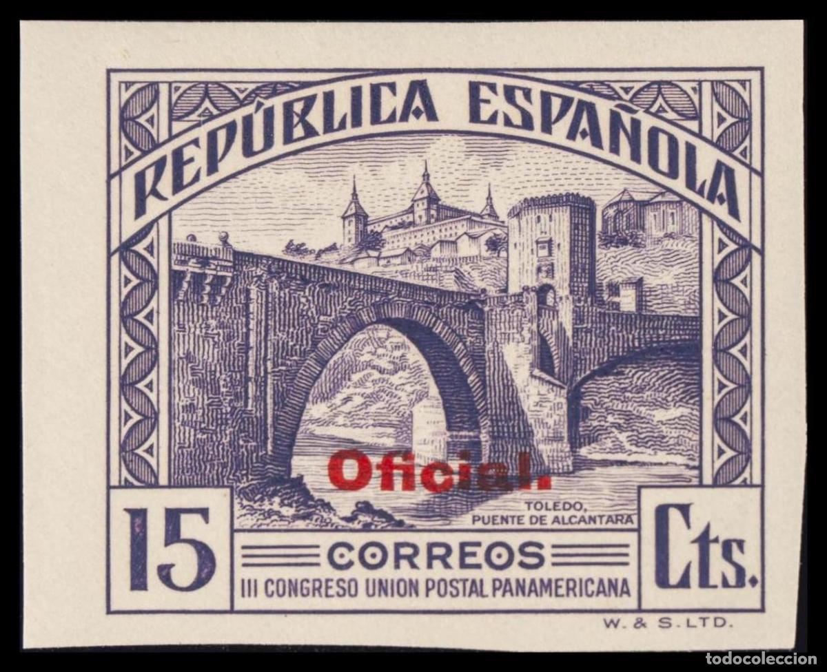 Stamps: 1&ordm; y 2&ordm; Centenario. &#9733; 622s. 1931. 15 cts violeta. SIN DENTAR. MAGNIFICO. Edifil 2015: 17,3 Eur