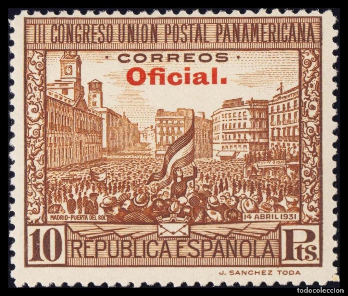 Stamps: 1&ordm; y 2&ordm; Centenario. &#9733; 629. 1931. 10 pts casta&ntilde;o amarillo. MAGNIFICO. Edifil 2020: 35 Euros