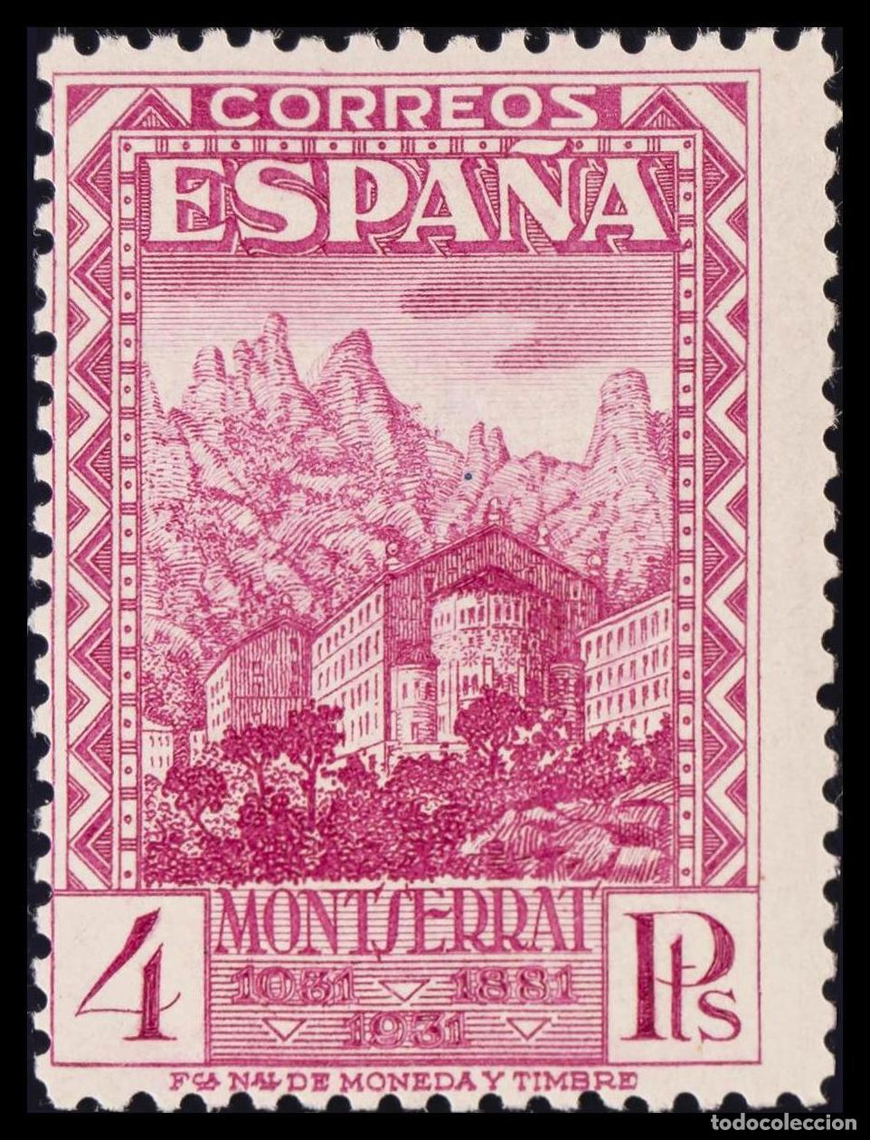 Sellos: 1&ordm; y 2&ordm; Centenario. &#9733;&#9733; 647. 1931. 4 pts lila rosa. Centraje de la emisi&oacute;n. BONITO. Edifi