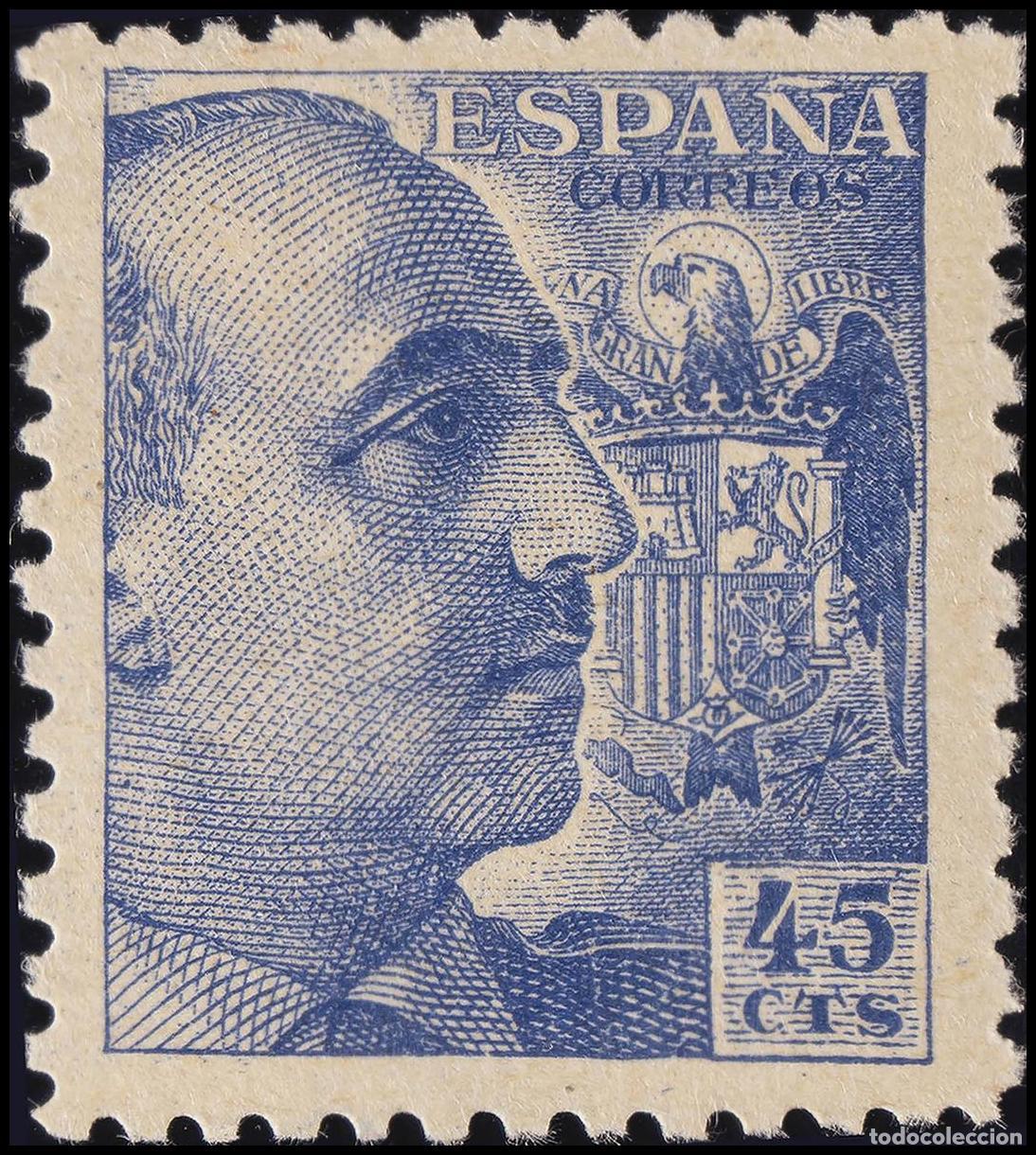 Stamps: 1&ordm; y 2&ordm; Centenario. &#9733;&#9733; 926. 1940. 45 cts azul. MAGNIFICO.