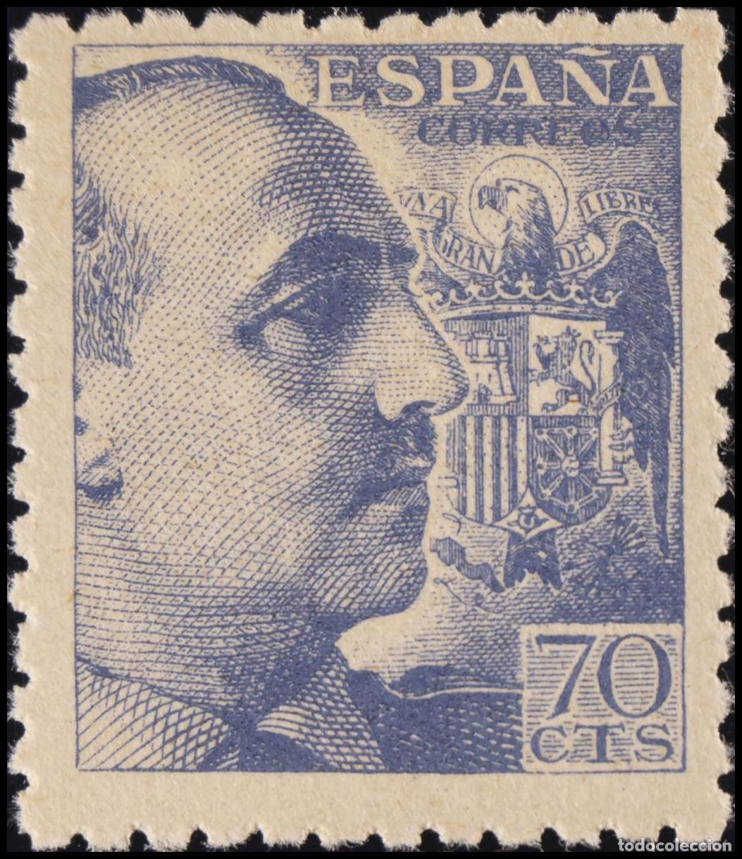 Stamps: 1&ordm; y 2&ordm; Centenario. &#9733;&#9733; 929. 1940. 70 cts ultramar. MAGNIFICO.