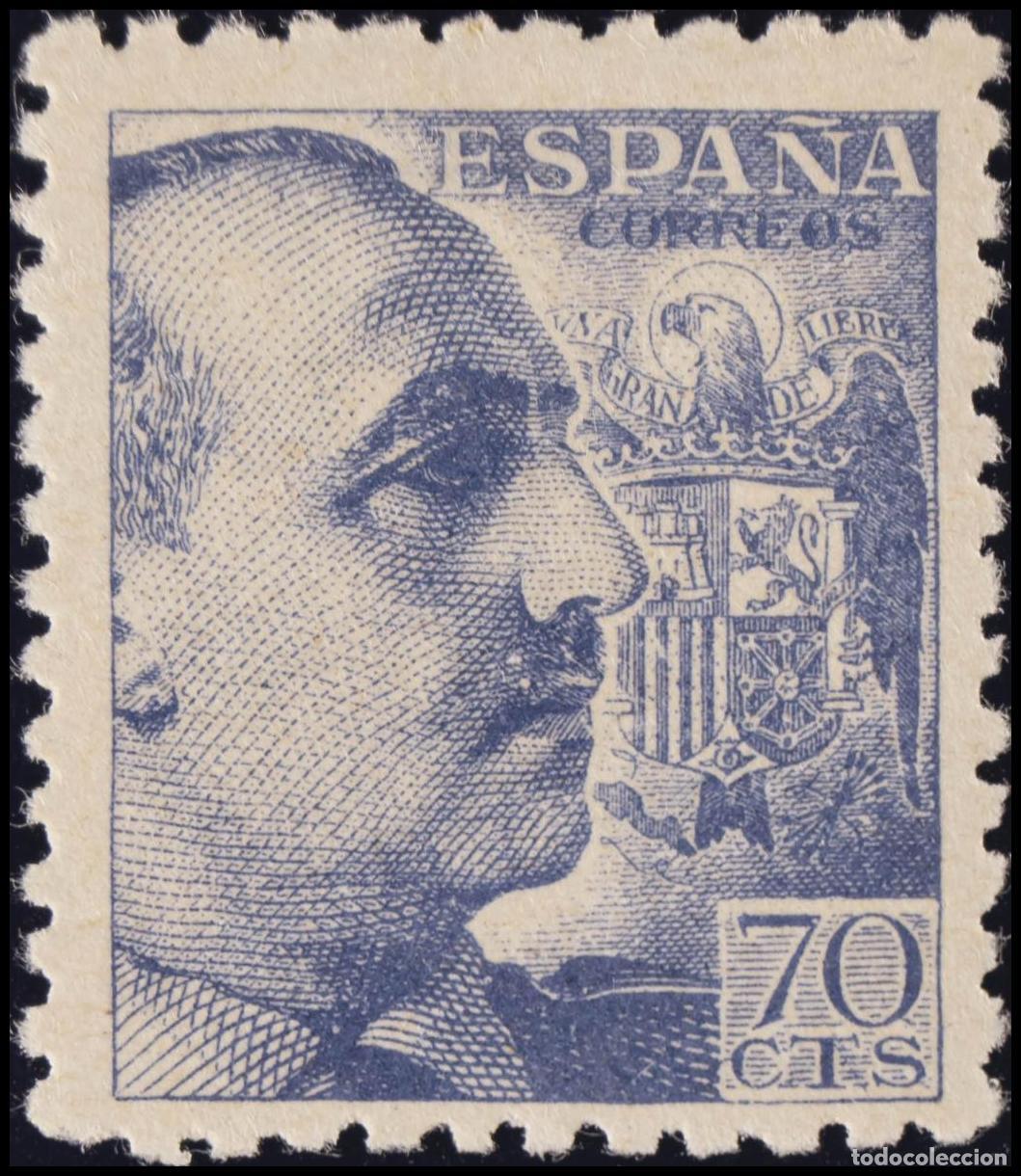 Stamps: 1&ordm; y 2&ordm; Centenario. &#9733; 929. 1940. 70 cts ultramar. MAGNIFICO.