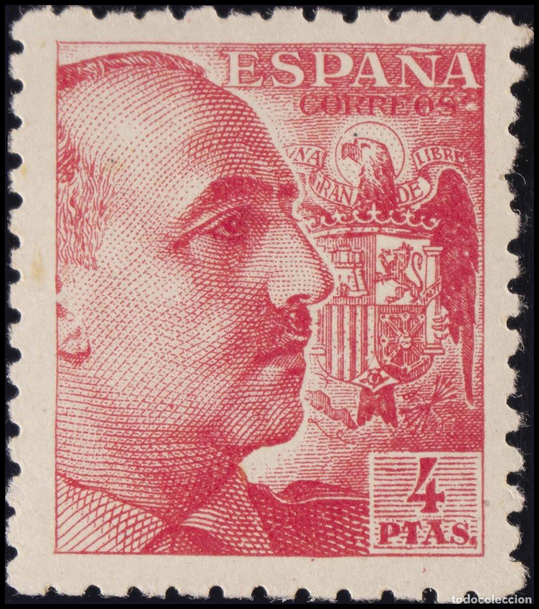 Stamps: 1&ordm; y 2&ordm; Centenario. &#9733;&#9733; 933. 1940. 4 pts rosa. MAGNIFICO. Edifil 2020: 38 Euros